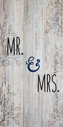Framed Mr and Mrs Print