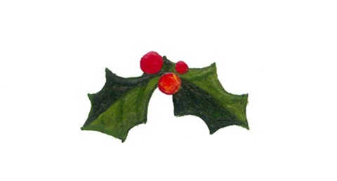 Framed Let It Snow - Holly Berries Print