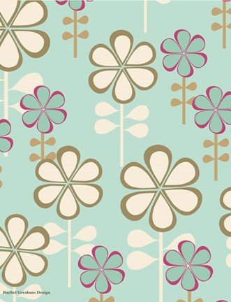 Framed Teardrop Floral Print