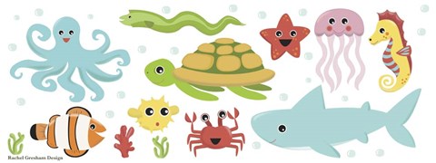 Framed Underwater Designs Print