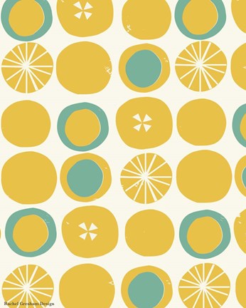 Framed Lemon Dots Print