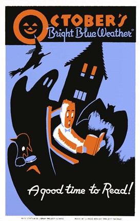 Framed October&#39;s Bright Blue Weather Print