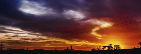 Framed Colourful Sunset Print