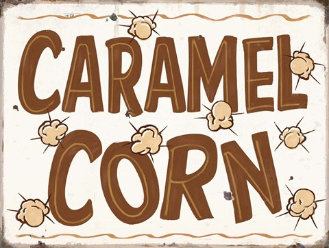 Framed Caramel Corn Distressed Print