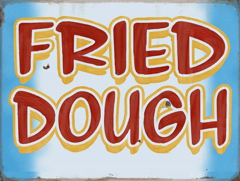 Framed Fried Dough Distressed Print