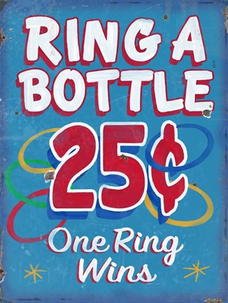 Framed Ring Toss Distressed Print