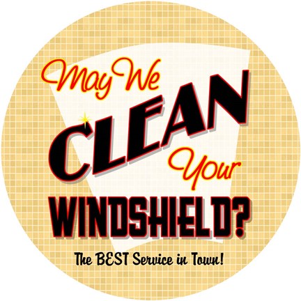 Framed Clean Your Windshield Print