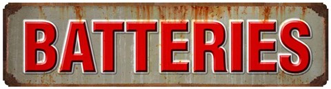 Framed Batteries Rusted Garage 1 Print