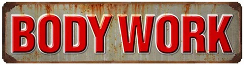 Framed Body Work Rusted Garage Print