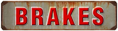 Framed Brakes Rusted Garage Print