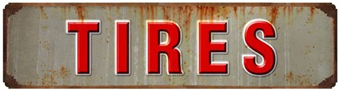 Framed Tires Rusted Garage Print