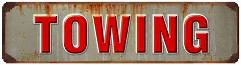 Framed Towing Rusted Garage Print