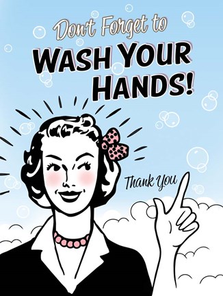 Framed Washhands Print