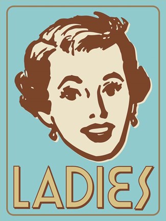 Framed Ladies Turquoise Print