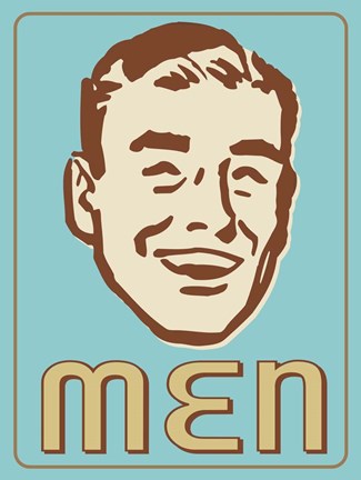 Framed Guys Turquoise Print