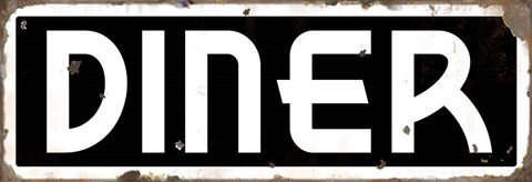 Framed Diner Deco Blk Print