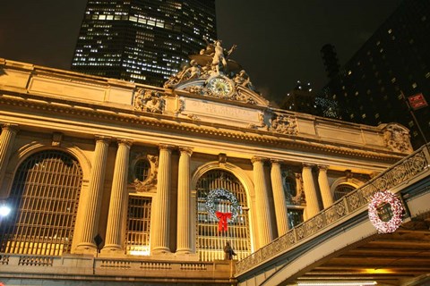 Framed Grand Central Station Christmas Print
