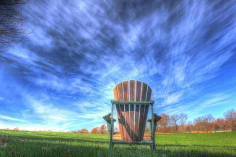 Framed Adirondack Chair Horizontal Print