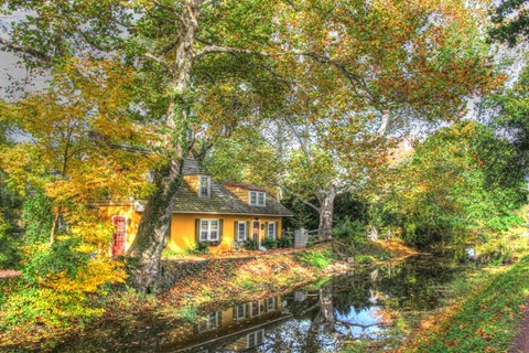 Framed Along The Canal Print