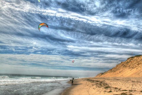 Framed Cape Cod Kite Boarders Print