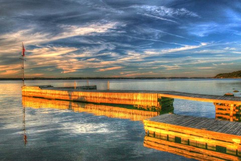 Framed 1,000 Islands Dock 1 Print