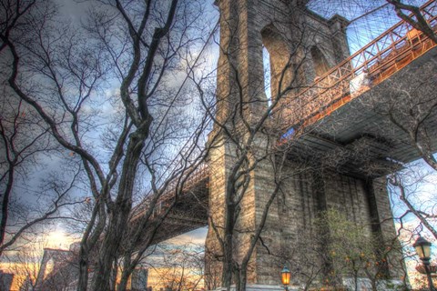 Framed Brooklyn Bridge Early Spring Print