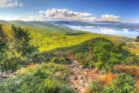 Framed Hudson Highlands From Mt Beacon Print