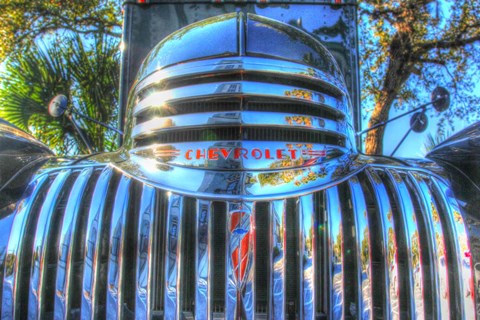 Framed Classic Chevy Truck Grill Print