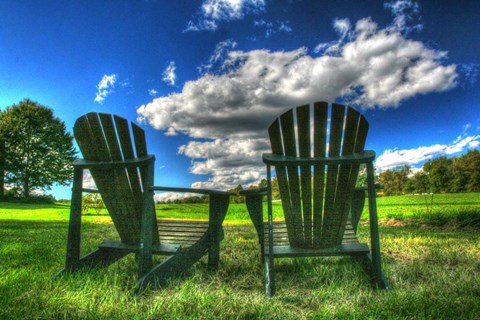 Framed Two Chairs Back 20 Print