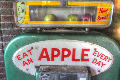 Framed Apple Dispenser Print