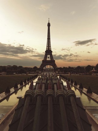 Framed Fire Eiffel 1 Print