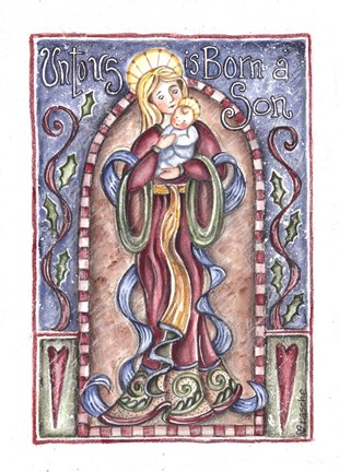 Framed Unto Us is Born Print