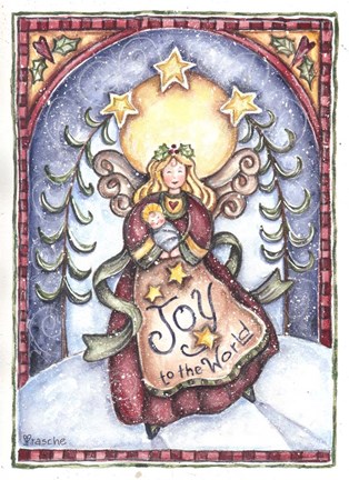 Framed Joy To The World Mother And Child Print