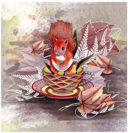 Framed Autumn Squirrel Print