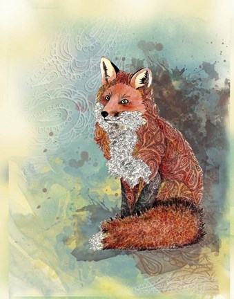 Framed Paisley Fox Print