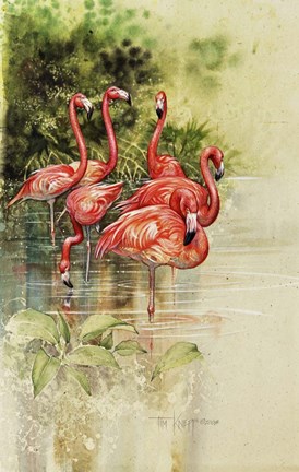 Framed Flamingo Paper Print
