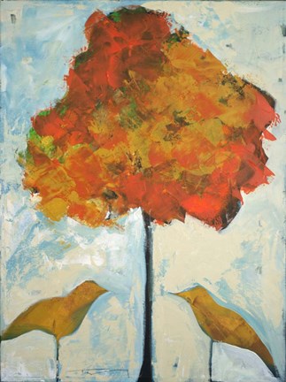 Framed Gold Birds And Maple Print