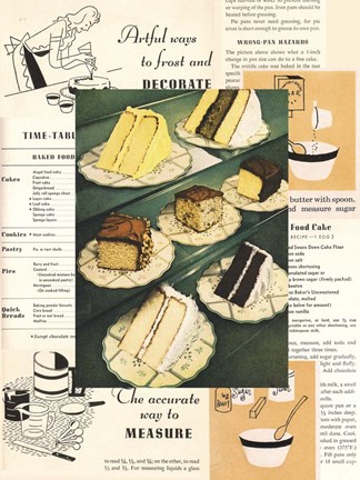 Framed Menu Cakes Print