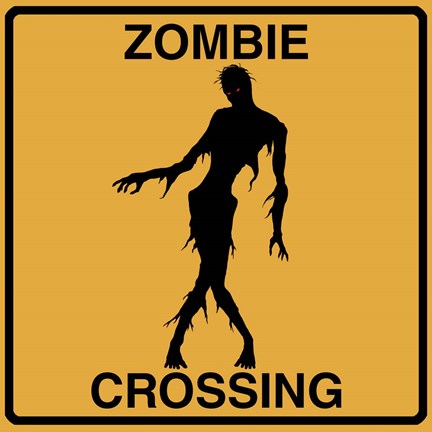 Framed Zombie Crossing Print