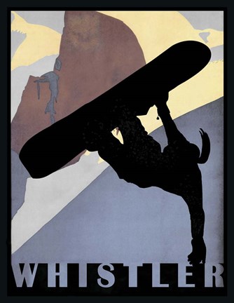 Framed Whistler Mountain Winter Sports I Print