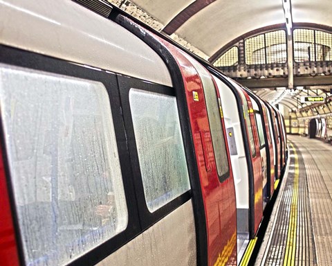 Framed London Tube Train Print