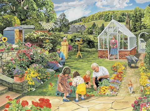 Framed Gardening With Grandad Print