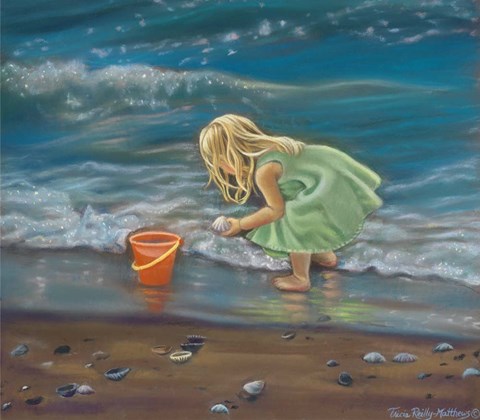 Framed Beach Treasures Print