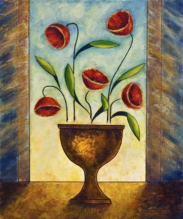 Framed Morning Flowers Print