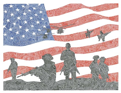 Framed American Heroes Print