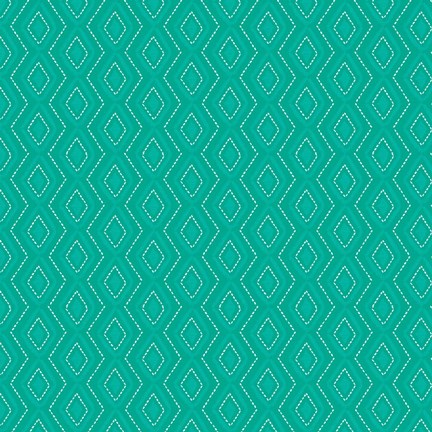 Framed Teal Diamonds Print