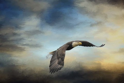 Framed Grass Before The Storm Print