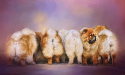 Framed Waiting In Line Print