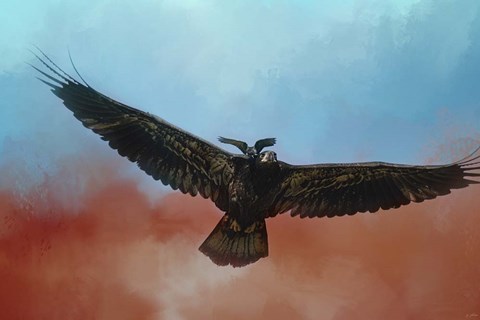 Framed Whisper Of The Eagle Rider Print