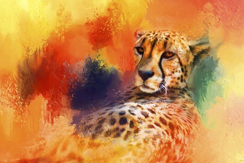 Framed Colorful Expressions Cheetah Print